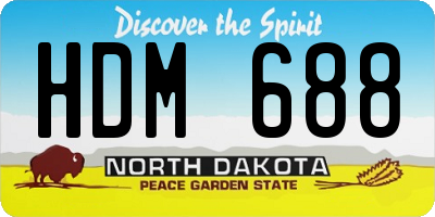 ND license plate HDM688