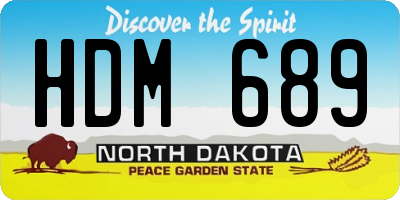 ND license plate HDM689
