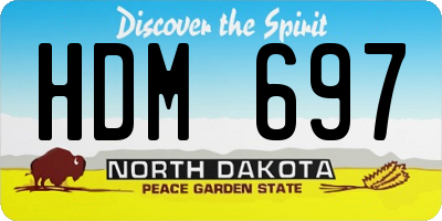 ND license plate HDM697