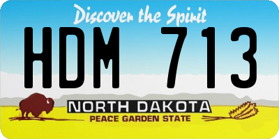 ND license plate HDM713