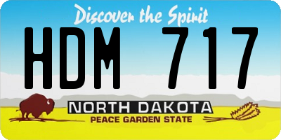ND license plate HDM717