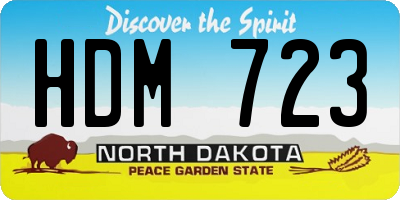ND license plate HDM723