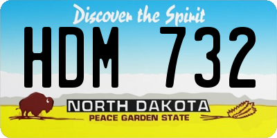ND license plate HDM732