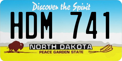 ND license plate HDM741