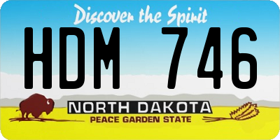 ND license plate HDM746