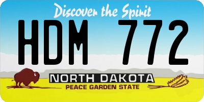 ND license plate HDM772