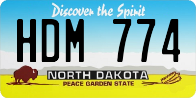 ND license plate HDM774