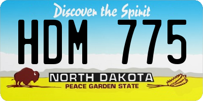 ND license plate HDM775