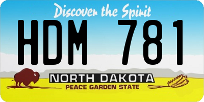 ND license plate HDM781