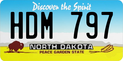 ND license plate HDM797