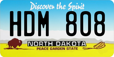 ND license plate HDM808