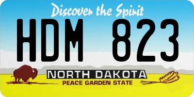 ND license plate HDM823