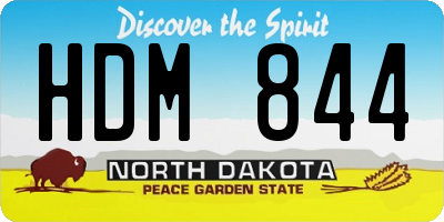 ND license plate HDM844