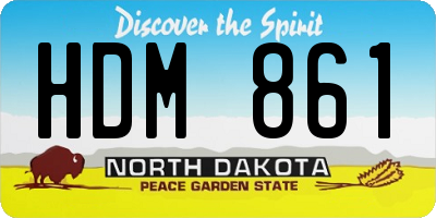 ND license plate HDM861