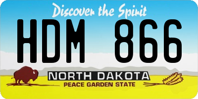 ND license plate HDM866