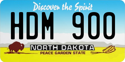 ND license plate HDM900