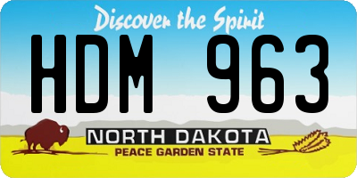ND license plate HDM963