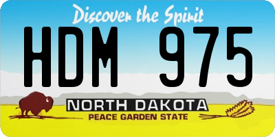 ND license plate HDM975