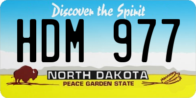 ND license plate HDM977