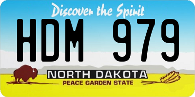 ND license plate HDM979