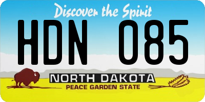 ND license plate HDN085