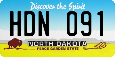 ND license plate HDN091