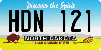ND license plate HDN121