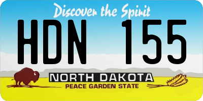 ND license plate HDN155