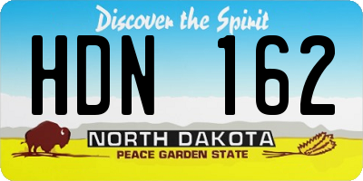 ND license plate HDN162
