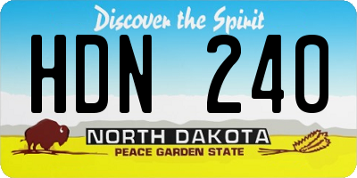 ND license plate HDN240
