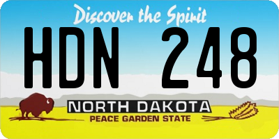 ND license plate HDN248