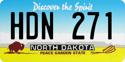 ND license plate HDN271