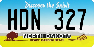 ND license plate HDN327