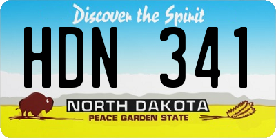 ND license plate HDN341