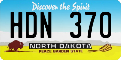 ND license plate HDN370