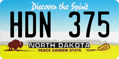 ND license plate HDN375
