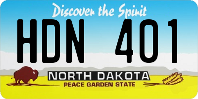 ND license plate HDN401