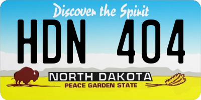 ND license plate HDN404