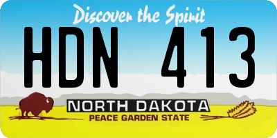 ND license plate HDN413