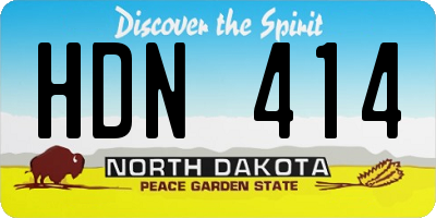 ND license plate HDN414