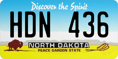 ND license plate HDN436