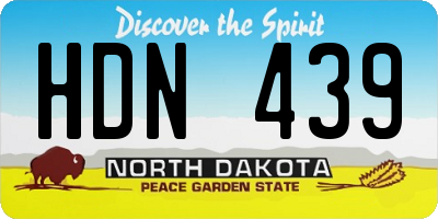 ND license plate HDN439