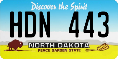 ND license plate HDN443