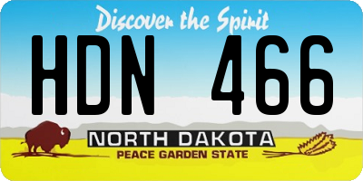 ND license plate HDN466