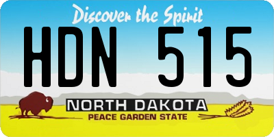ND license plate HDN515