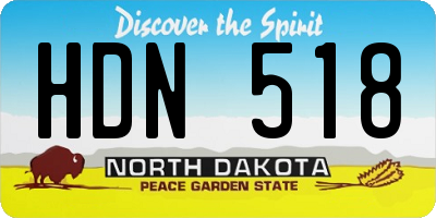 ND license plate HDN518