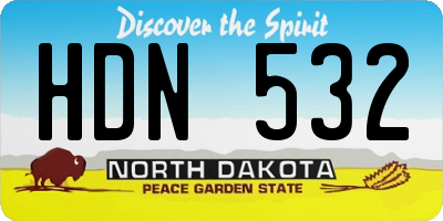 ND license plate HDN532