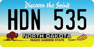 ND license plate HDN535