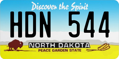 ND license plate HDN544
