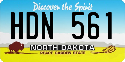 ND license plate HDN561